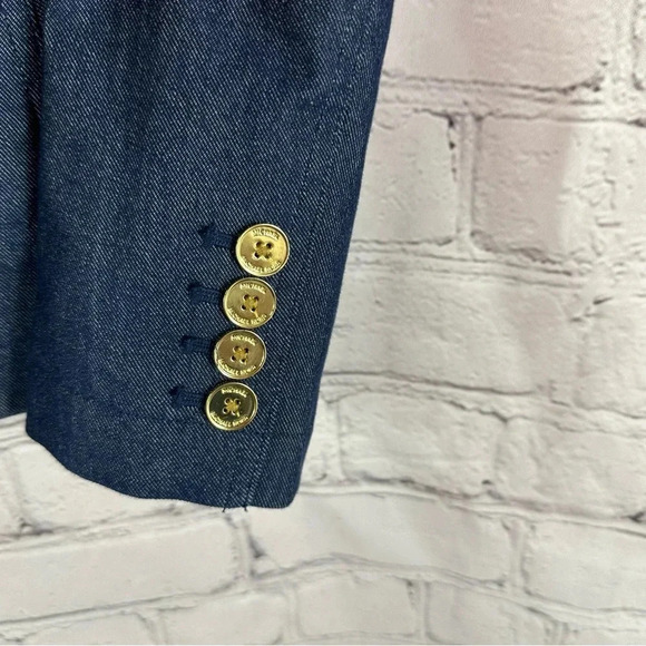 Michael Michael Kors cotton blend blazer size 0 gold toned details - Picture 8 of 11